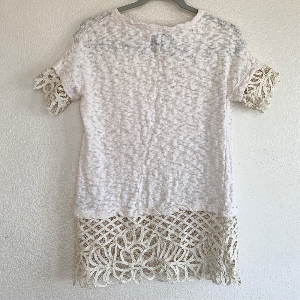 Saturday Sunday Anthro Crochet Slub Knit Top - Picture 7 of 8